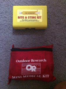 Medical kit and snake bite kit to add to your day pack