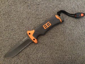 Gerber knife for building a day pack