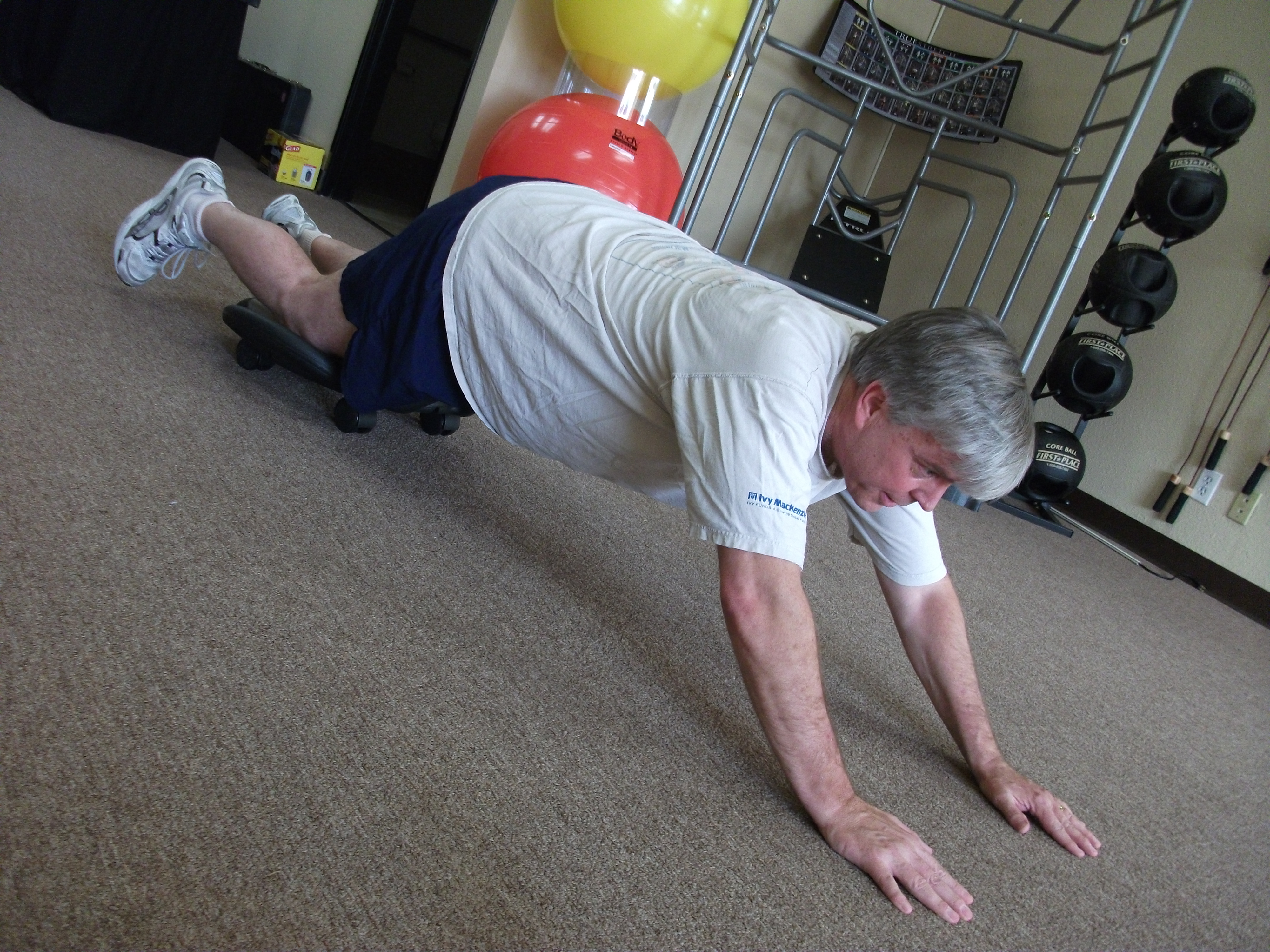 Man doing abdominal exercise